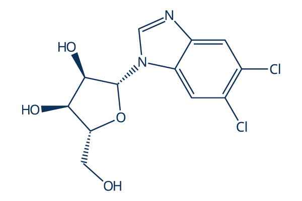 5,6-Dichlorobenzimidazole 1-beta-D-ribofuranoside Chemical Structure