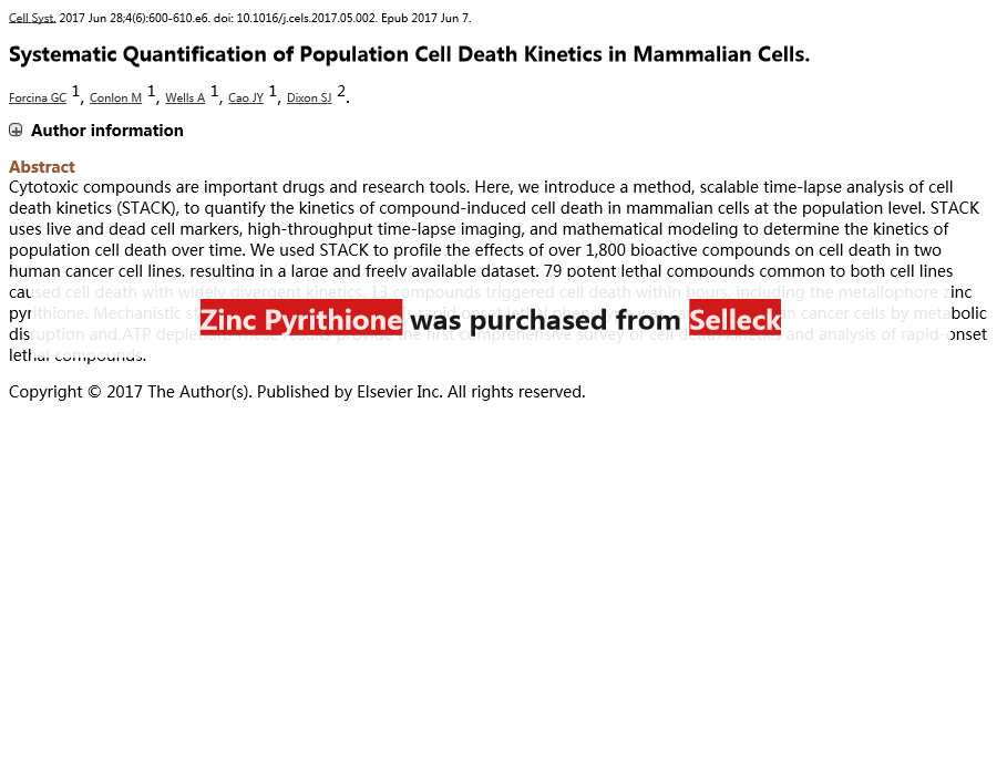 Zinc Pyrithione Proton Pump 抑制剂 现货供应 美国品牌 免费采购电话4006686834