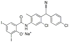 Closantel Sodium Chemical Structure