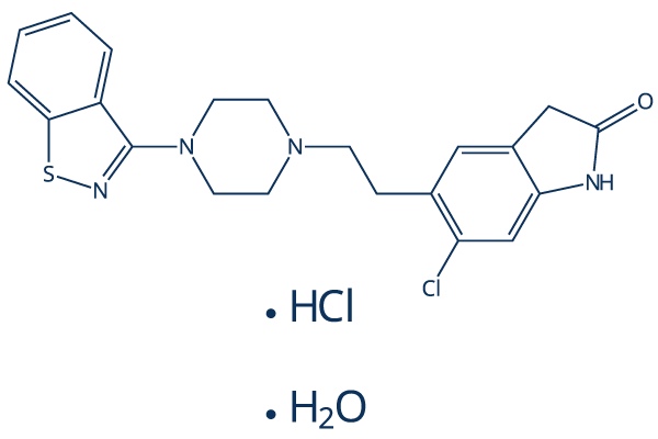 Ziprasidone hydrochloride monohydrate Chemical Structure