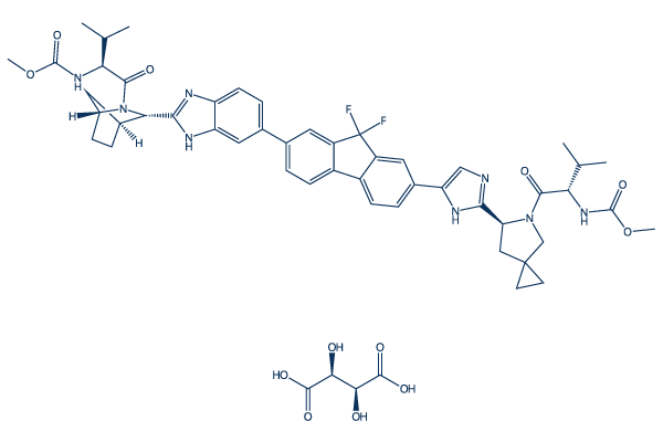 Ledipasvir D-tartrate Chemical Structure