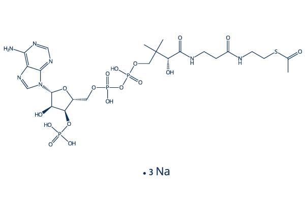 Acetyl Coenzyme A trisodium Chemical Structure