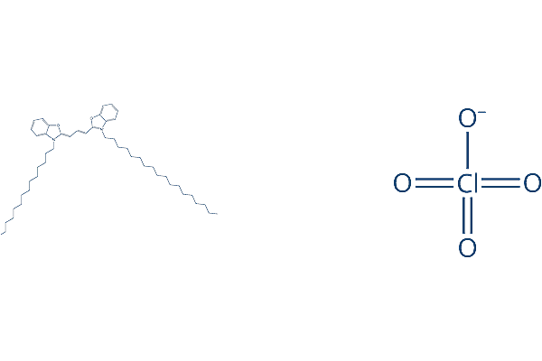 3,3'-Dioctadecyloxacarbocyanine perchlorate Chemical Structure