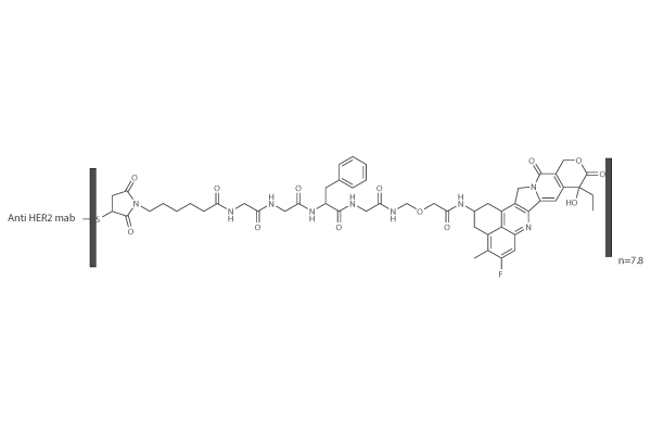 Trastuzumab-deruxtecan (DS-8201a, T-DXd) Chemical Structure