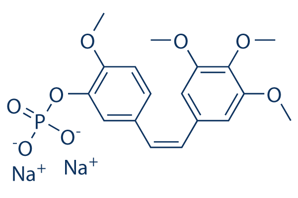 Fosbretabulin (Combretastatin A4 Phosphate (CA4P)) Disodium Chemical Structure