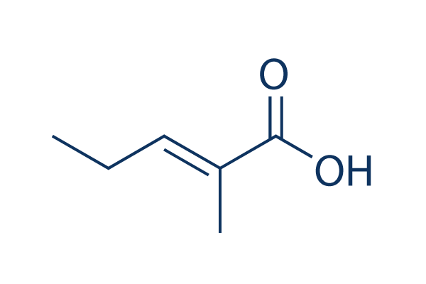trans-2-Methyl-2-pentenoic Acid Chemical Structure